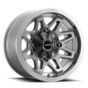 Vision Wheel ATV – 416 SE7EN – Gunmetal – 14″x7″ 2.5mm – All weather Wheels – 416-147110GM4